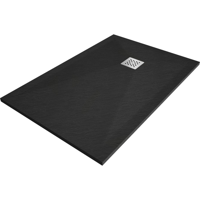 Mexen Stone+ composite rectangular shower tray 140 x 100 cm, black - 44701014