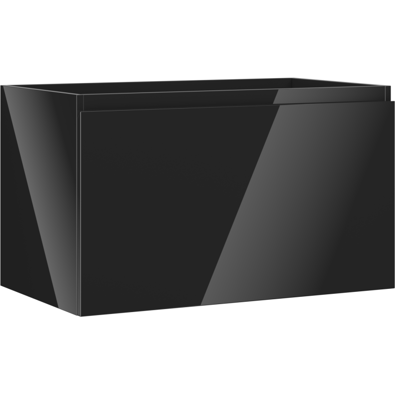 Mexen Orio bathroom cabinet under-sink 80 cm, 1 drawer, black gloss - 91A10-08047-1-BF70