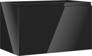 Mexen Orio bathroom cabinet for sink 80 cm, 1 drawer, black gloss - 91A10-08047-1-BF70