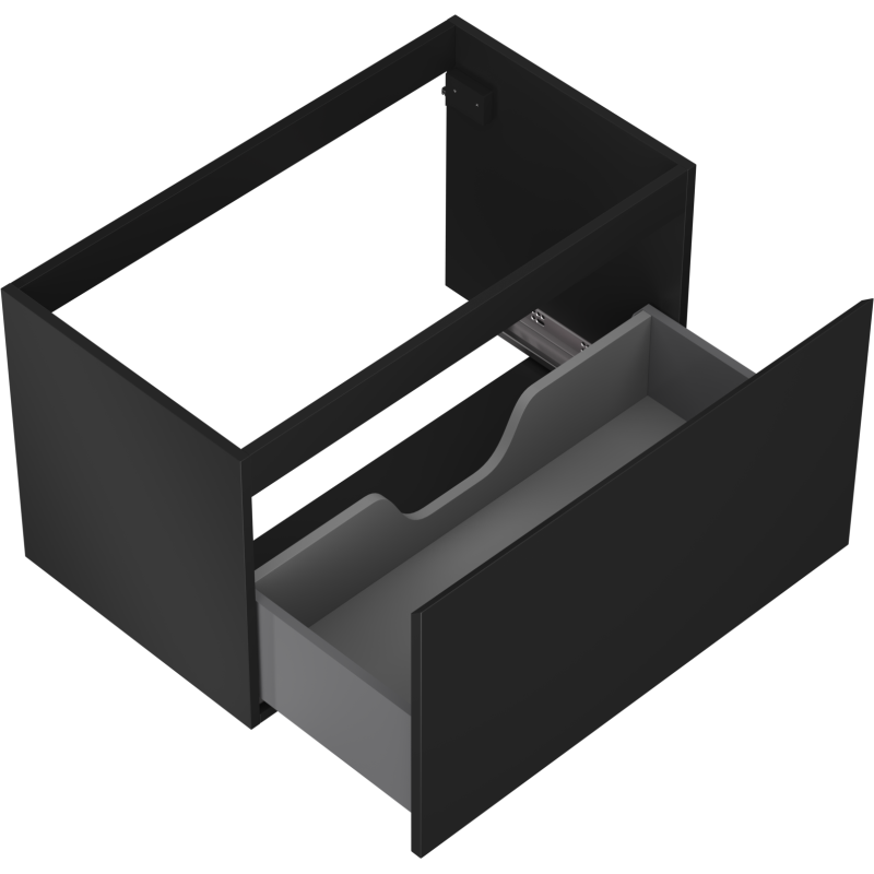 Mexen Orio bathroom cabinet for washbasin 80 cm, 1 drawer, black matte - 91A10-08047-1-BF71