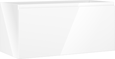 Mexen Orio bathroom cabinet under sink 100 cm, 1 drawer, white gloss - 91A10-10047-1-BF00
