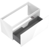 Mexen Orio bathroom cabinet under sink 100 cm, 1 drawer, white gloss - 91A10-10047-1-BF00