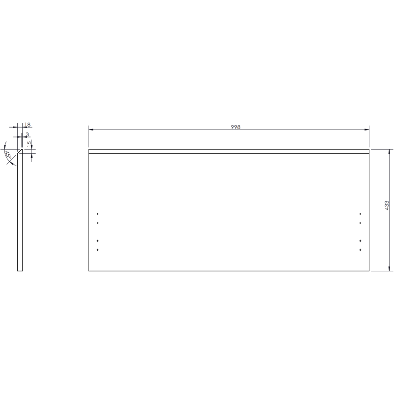 Mexen Orio 100 cm Bathroom Cabinet Under Sink, 1 Drawer, Grey Matte - 91A10-10047-1-BF62