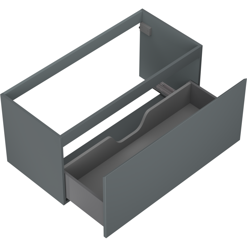 Mexen Orio bathroom cabinet under-sink 100 cm, 1 drawer, matte graphite - 91A10-10047-1-BF66