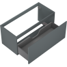 Mexen Orio bathroom cabinet under sink 100 cm, 1 drawer, matte graphite - 91A10-10047-1-BF66