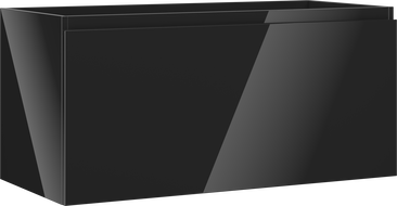 Mexen Orio bathroom cabinet for sink 100 cm, 1 drawer, black gloss - 91A10-10047-1-BF70