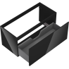 Mexen Orio bathroom cabinet for sink 100 cm, 1 drawer, black gloss - 91A10-10047-1-BF70