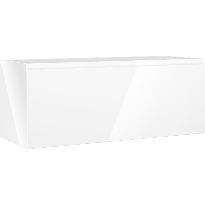 Mexen Orio bathroom cabinet for washbasin 120 cm, 1 drawer, white gloss - 91A10-12047-1-BF00