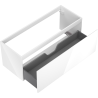 Mexen Orio bathroom cabinet for washbasin 120 cm, 1 drawer, white gloss - 91A10-12047-1-BF00