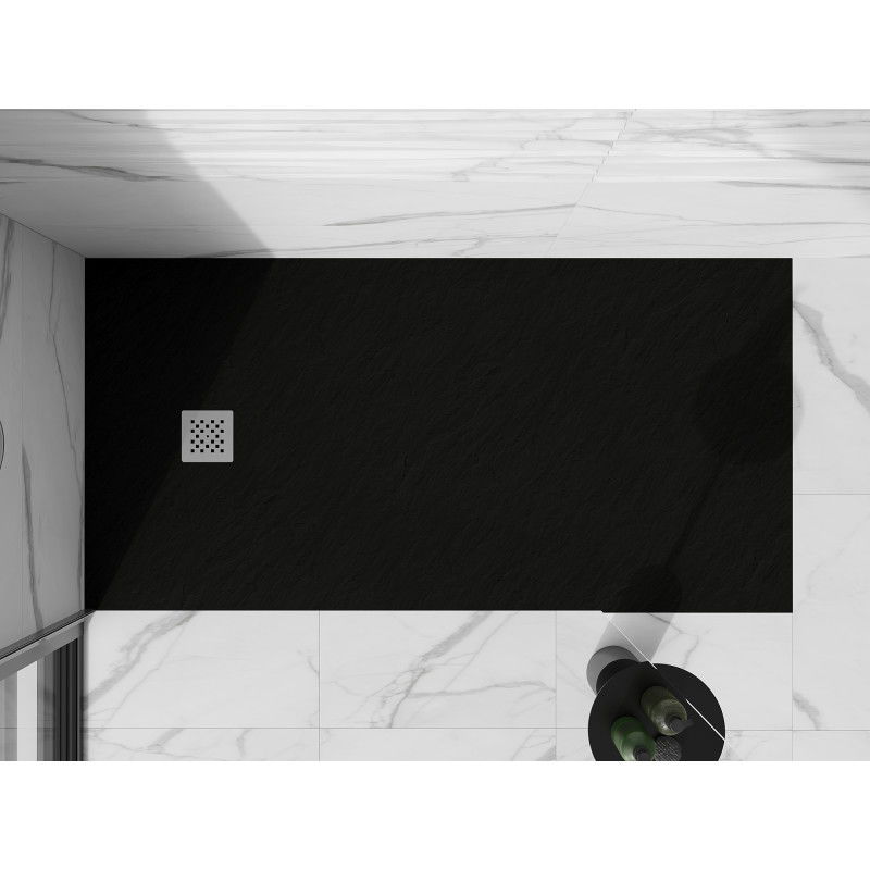 Mexen Stone+ composite rectangular shower tray 180 x 100 cm, black - 44701018