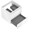 Mexen Orio bathroom cabinet 50 cm, 2 drawers, white gloss - 91A10-05047-2-BFF00