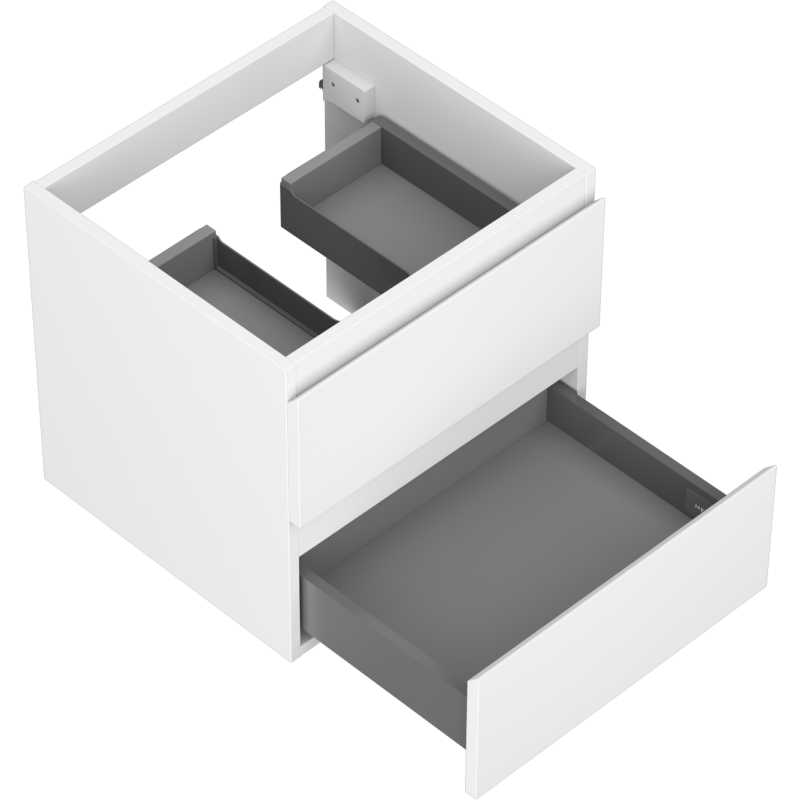 Mexen Orio bathroom cabinet under sink 50 cm, 2 drawers, white matte - 91A10-05047-2-BFF01