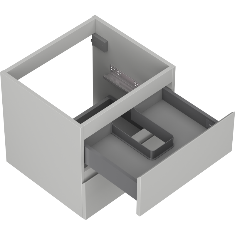 Mexen Orio bathroom cabinet under-washbasin 50 cm, 2 drawers, matte grey - 91A10-05047-2-BFF62