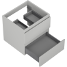 Mexen Orio bathroom cabinet under the sink 50 cm, 2 drawers, matte gray - 91A10-05047-2-BFF62