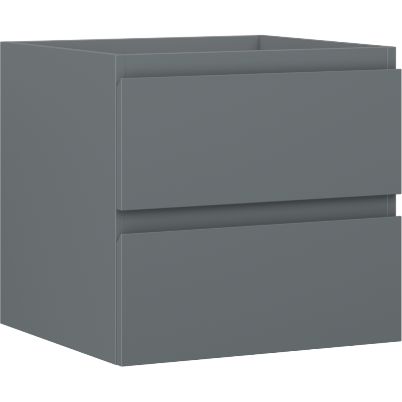 Mexen Orio 50 cm Under-Sink Bathroom Cabinet, 2 Drawers, Matt Graphite - 91A10-05047-2-BFF66