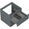 Mexen Orio bathroom cabinet under sink 50 cm, 2 drawers, matte graphite - 91A10-05047-2-BFF66