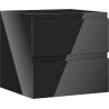 Mexen Orio bathroom cabinet for washbasin 50 cm, 2 drawers, black gloss - 91A10-05047-2-BFF70