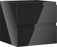 Mexen Orio bathroom cabinet for washbasin 50 cm, 2 drawers, black gloss - 91A10-05047-2-BFF70