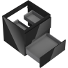 Mexen Orio bathroom cabinet under-sink 50 cm, 2 drawers, black gloss - 91A10-05047-2-BFF70