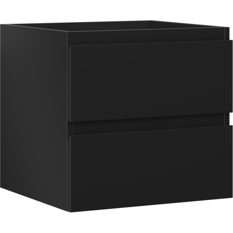 Mexen Orio bathroom cabinet for washbasin 50 cm, 2 drawers, black matte - 91A10-05047-2-BFF71