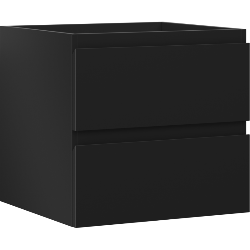 Mexen Orio bathroom cabinet under-sink 50 cm, 2 drawers, black matte - 91A10-05047-2-BFF71