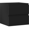 Mexen Orio bathroom cabinet for washbasin 50 cm, 2 drawers, black matte - 91A10-05047-2-BFF71