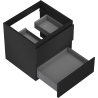 Mexen Orio bathroom cabinet under-sink 50 cm, 2 drawers, black matte - 91A10-05047-2-BFF71
