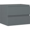 Mexen Orio bathroom cabinet under sink 60 cm, 2 drawers, matte graphite - 91A10-06047-2-BFF66