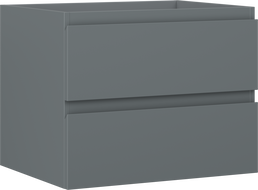 Mexen Orio bathroom cabinet under washbasin 60 cm, 2 drawers, matte graphite - 91A10-06047-2-BFF66