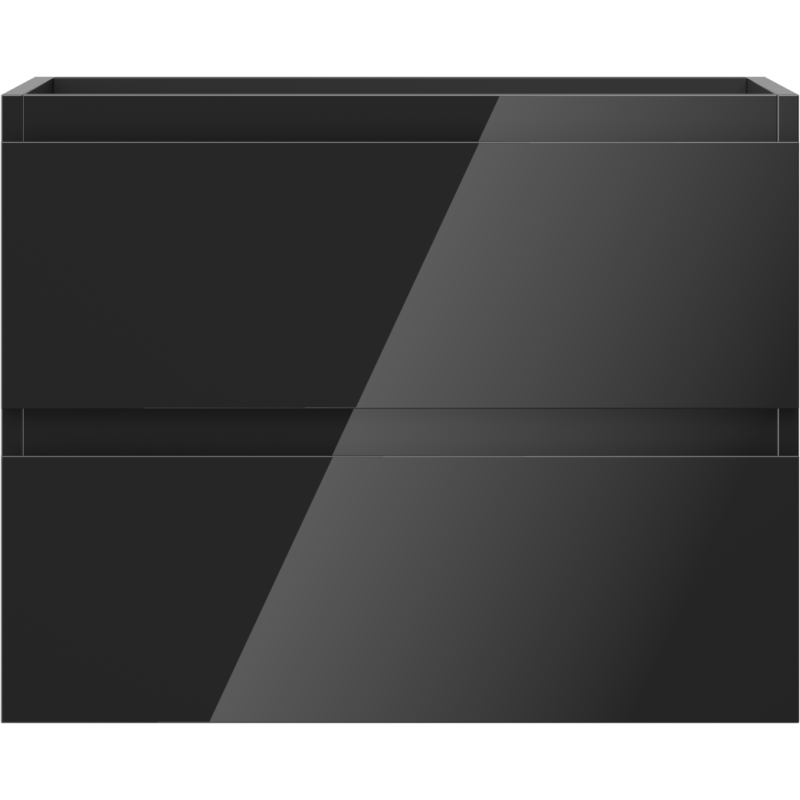 Mexen Orio bathroom cabinet under-sink 60 cm, 2 drawers, black gloss - 91A10-06047-2-BFF70