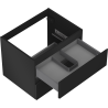 Mexen Orio bathroom cabinet under sink 60 cm, 2 drawers, matte black - 91A10-06047-2-BFF71