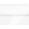 Mexen Orio bathroom cabinet under-sink 70 cm, 2 drawers, white gloss - 91A10-07047-2-BFF00