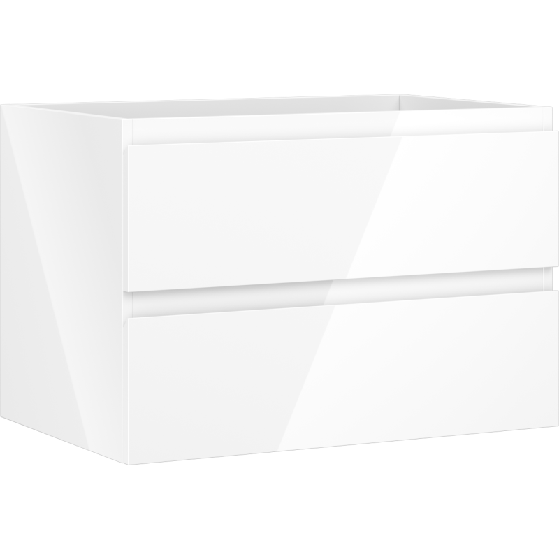 Mexen Orio bathroom cabinet under-sink 70 cm, 2 drawers, white gloss - 91A10-07047-2-BFF00