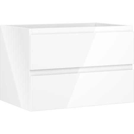 Mexen Orio bathroom cabinet under-sink 70 cm, 2 drawers, white gloss - 91A10-07047-2-BFF00