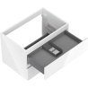 Mexen Orio bathroom cabinet under-sink 70 cm, 2 drawers, white gloss - 91A10-07047-2-BFF00