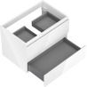Mexen Orio bathroom cabinet under-sink 70 cm, 2 drawers, white gloss - 91A10-07047-2-BFF00