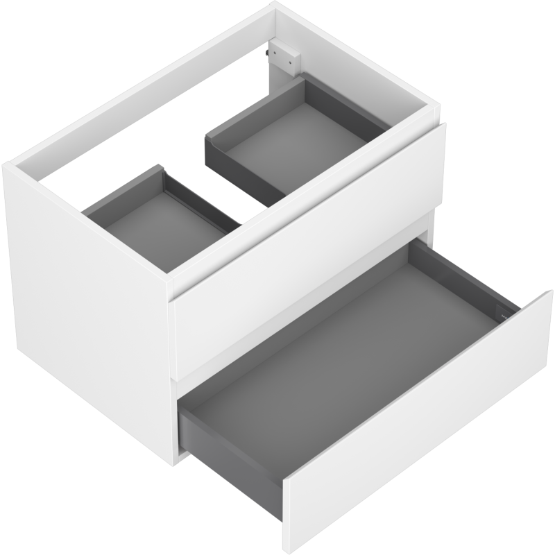 Mexen Orio 70 cm bathroom cabinet, 2 drawers, white matte - 91A10-07047-2-BFF01
