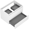 Mexen Orio bathroom cabinet under sink 70 cm, 2 drawers, white matte - 91A10-07047-2-BFF01