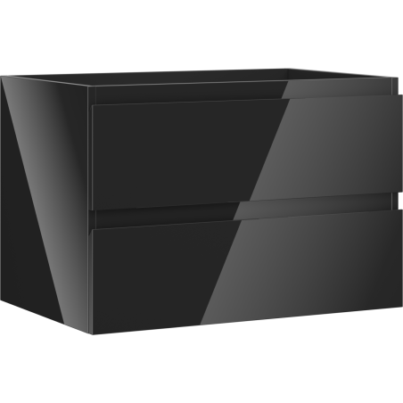 Mexen Orio bathroom cabinet under sink 70 cm, 2 drawers, black gloss - 91A10-07047-2-BFF70