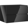 Mexen Orio bathroom cabinet for washbasin 70 cm, 2 drawers, black gloss - 91A10-07047-2-BFF70