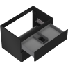 Mexen Orio bathroom cabinet for under sink 70 cm, 2 drawers, matte black - 91A10-07047-2-BFF71