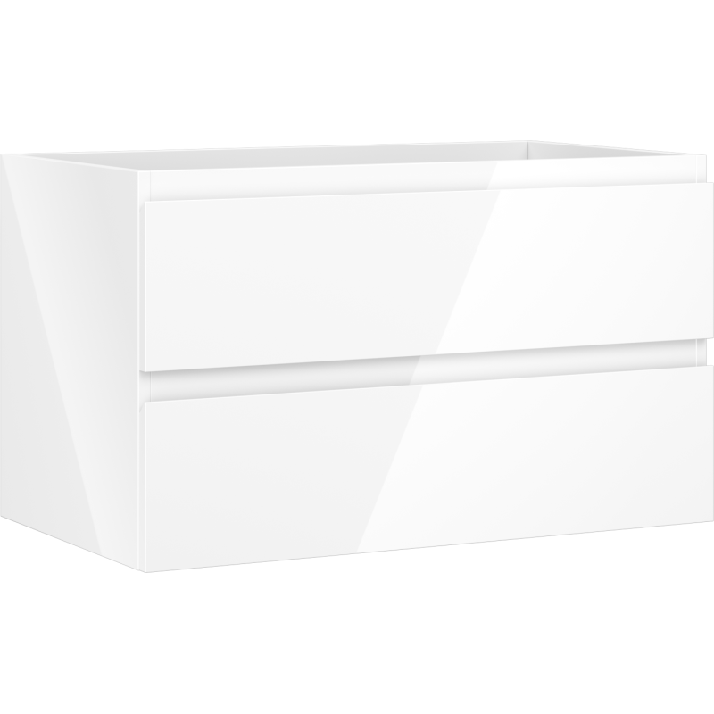 Mexen Orio bathroom cabinet under sink 80 cm, 2 drawers, white gloss - 91A10-08047-2-BFF00