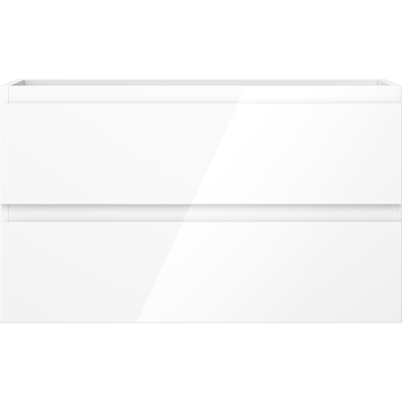 Mexen Orio bathroom cabinet under sink 80 cm, 2 drawers, white gloss - 91A10-08047-2-BFF00