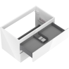 Mexen Orio bathroom cabinet 80 cm, 2 drawers, white gloss - 91A10-08047-2-BFF00