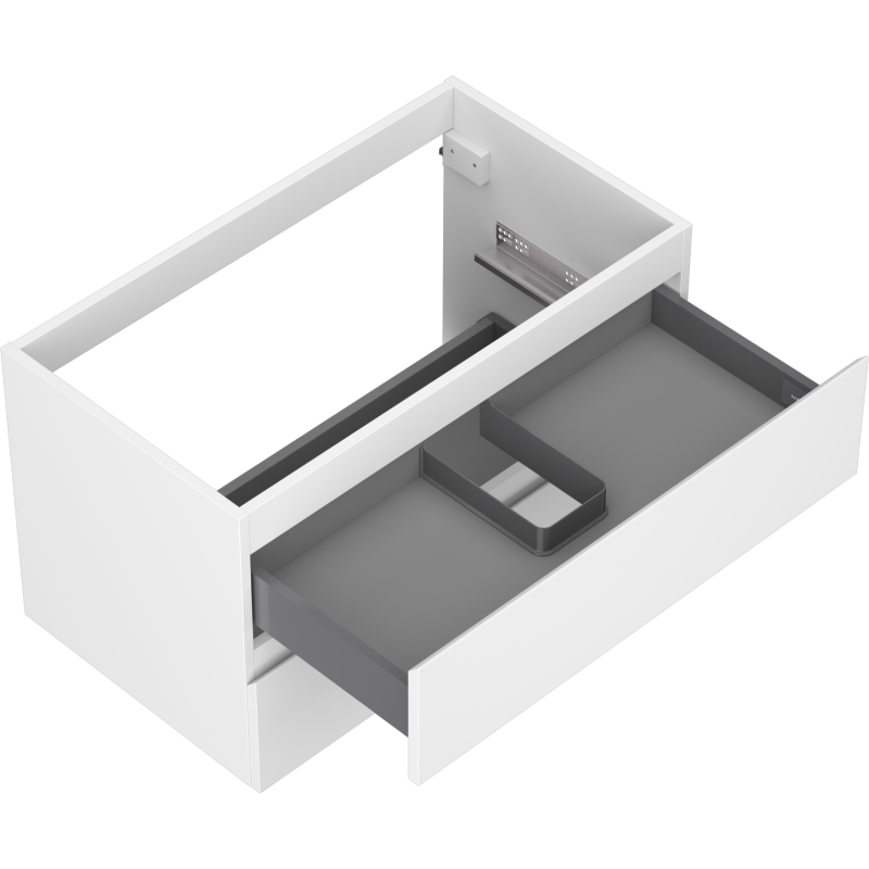 Mexen Orio 80 cm Under-Sink Bathroom Cabinet, 2 Drawers, Matte White - 91A10-08047-2-BFF01