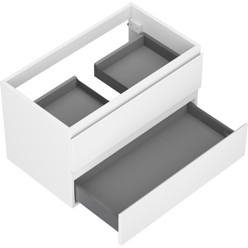 Mexen Orio 80 cm Under-Sink Bathroom Cabinet, 2 Drawers, Matte White - 91A10-08047-2-BFF01