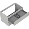 Mexen Orio bathroom cabinet under sink 80 cm, 2 drawers, matte gray - 91A10-08047-2-BFF62