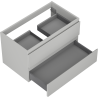 Mexen Orio bathroom cabinet under sink 80 cm, 2 drawers, matte gray - 91A10-08047-2-BFF62