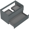 Mexen Orio 80 cm Bathroom Cabinet, 2 Drawers, Matte Graphite - 91A10-08047-2-BFF66