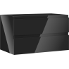 Mexen Orio bathroom cabinet under sink 80 cm, 2 drawers, black gloss - 91A10-08047-2-BFF70